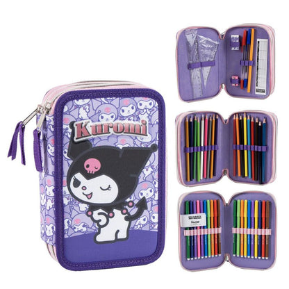 Hello Kitty Kuromi triple pencil case Nerdscape