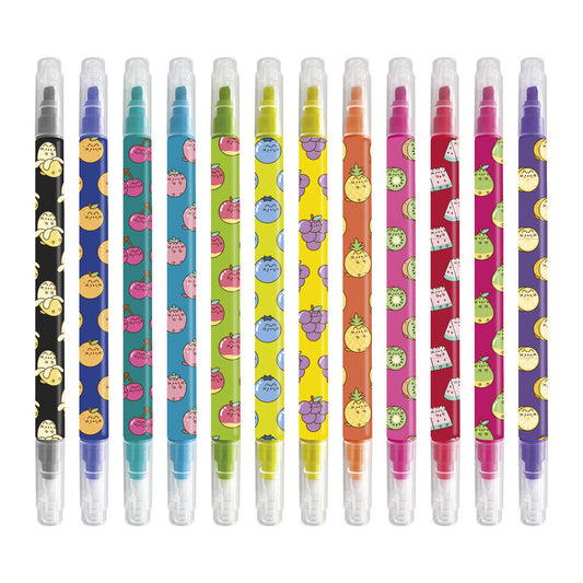 Pusheen Fruits set of 12 erasable makers Nerdscape
