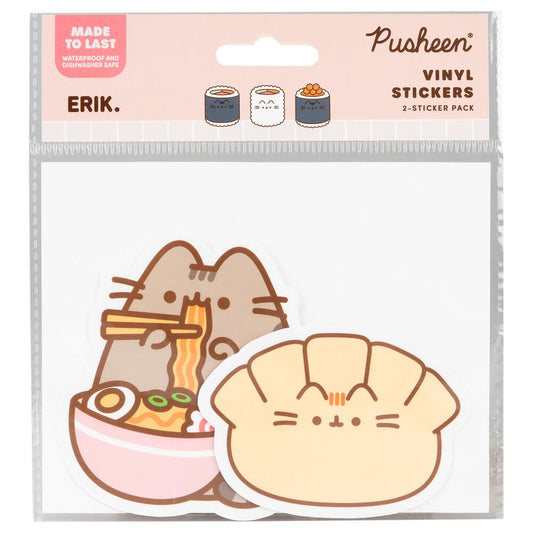 Pusheen Sushi Roll set of 2 vinyl stickers