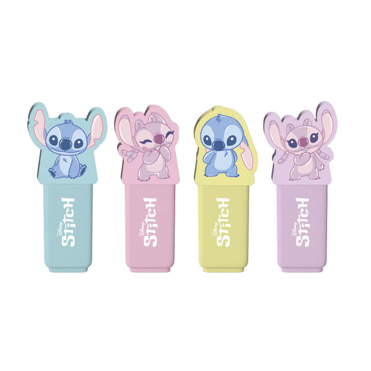 Disney Stitch set of 4 highlighters with topper