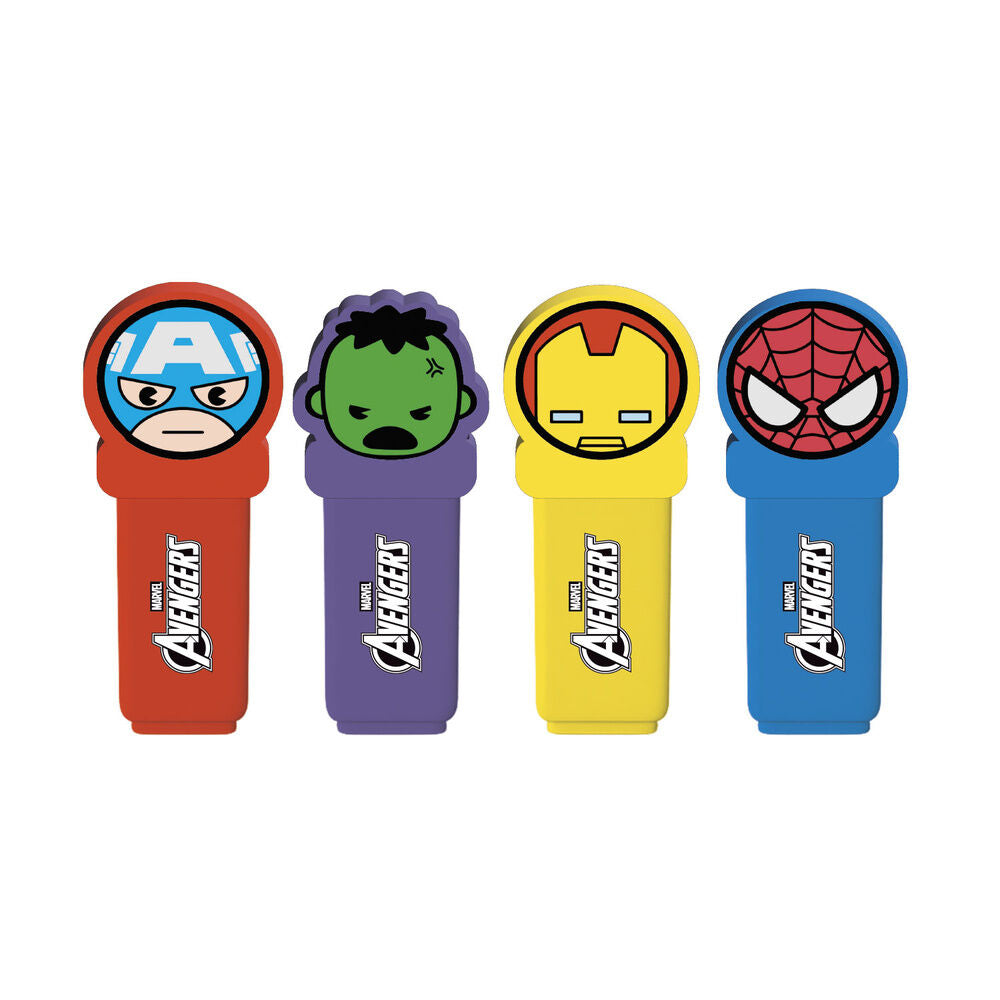 Marvel Avengers set of 4 highlighters with topper Nerdscape