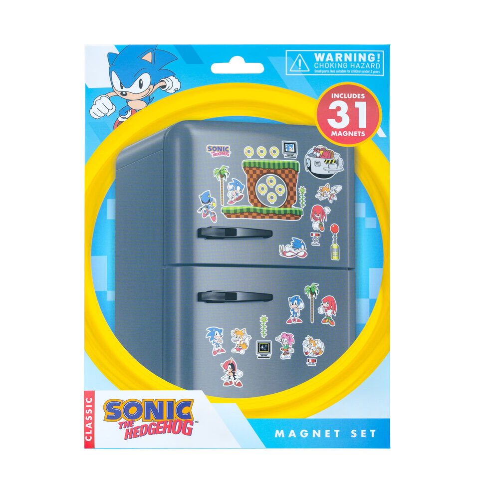 Sonic the Hedgehog set of die-cut magnets Nerdscape