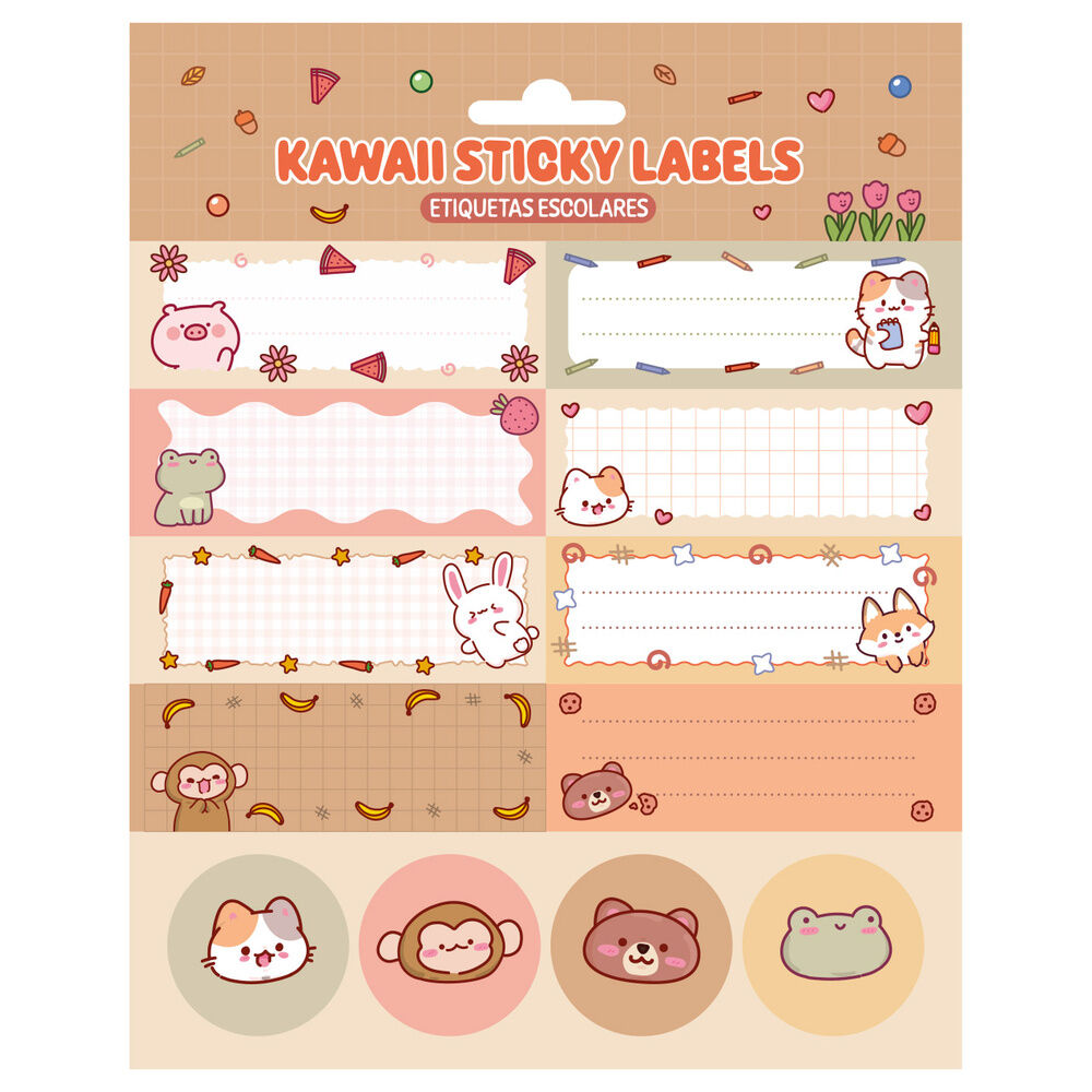 Kawaii adhesive labels Nerdscape