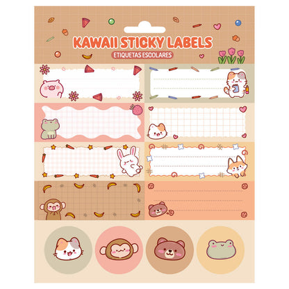 Kawaii adhesive labels Nerdscape