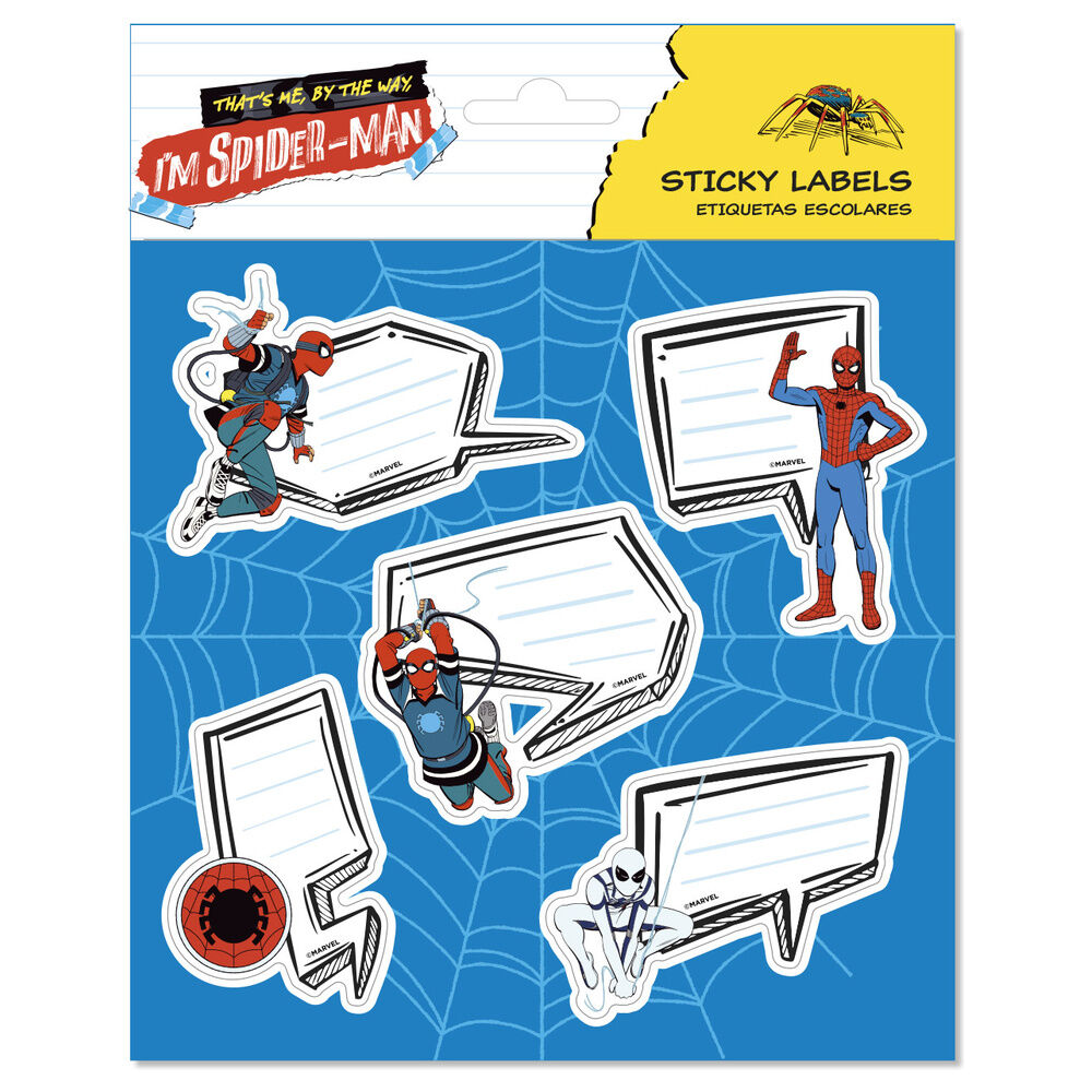 Marvel Spiderman premium adhesive labels Nerdscape