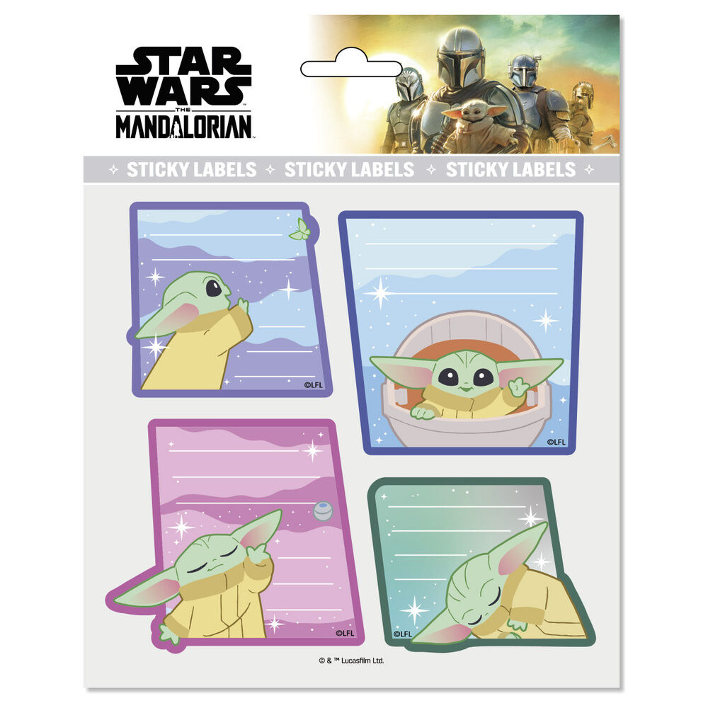 Star Wars The Mandalorian Grogu premium adhesive labels Nerdscape