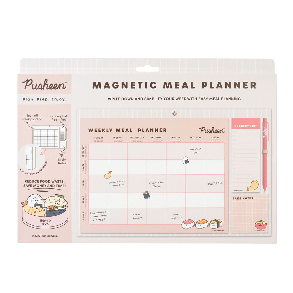 Pusheen Sushi Roll magnetic meal planner Nerdscape