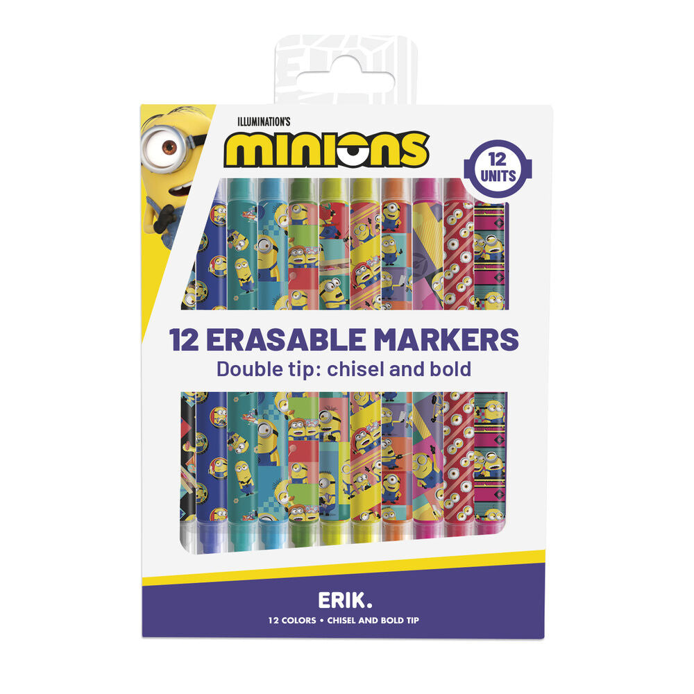 Minions set of 12 erasable makers Nerdscape