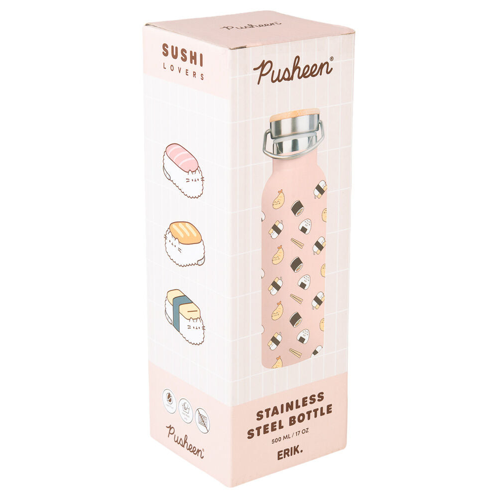 Pusheen Sushi Roll metallic bottle Nerdscape
