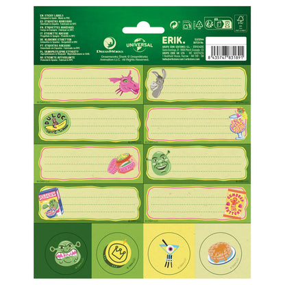 Shrek adhesive labels