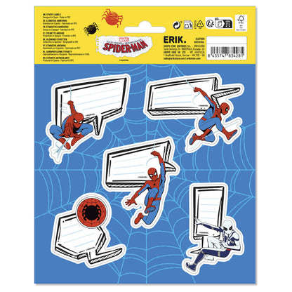 Marvel Spiderman premium adhesive labels Nerdscape