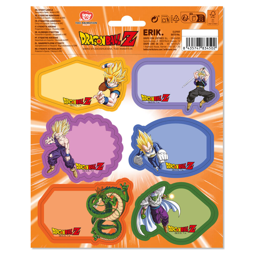 Dragon Ball premium adhesive labels