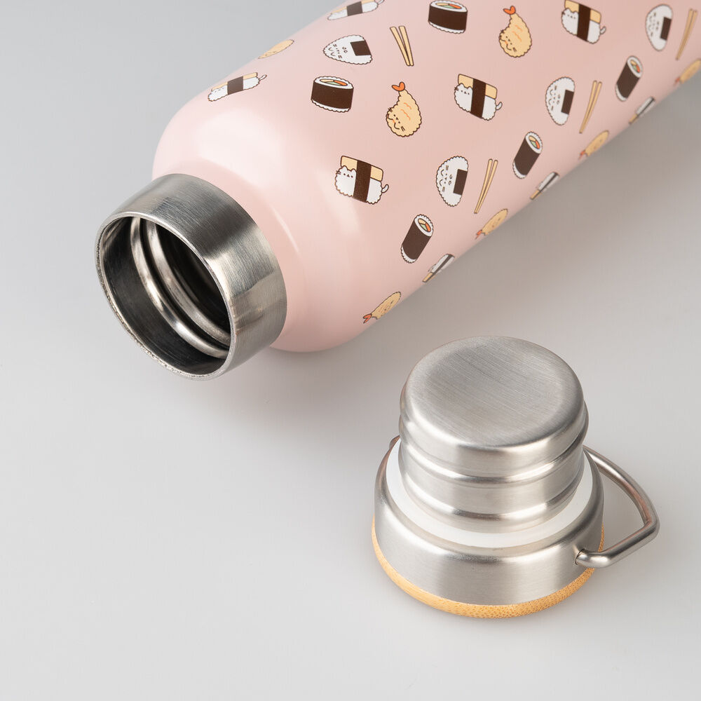 Pusheen Sushi Roll metallic bottle Nerdscape