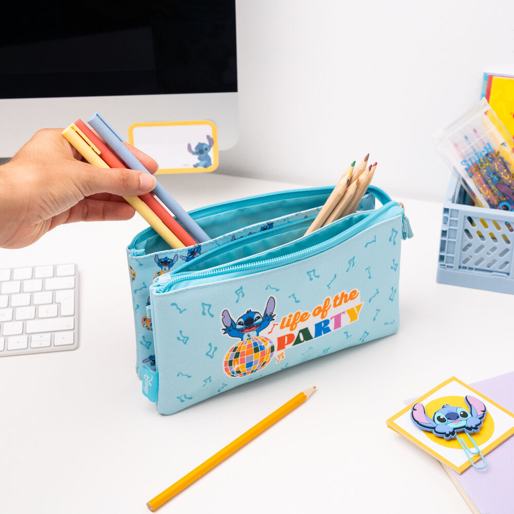 Disney Stitch triple pencil case Nerdscape