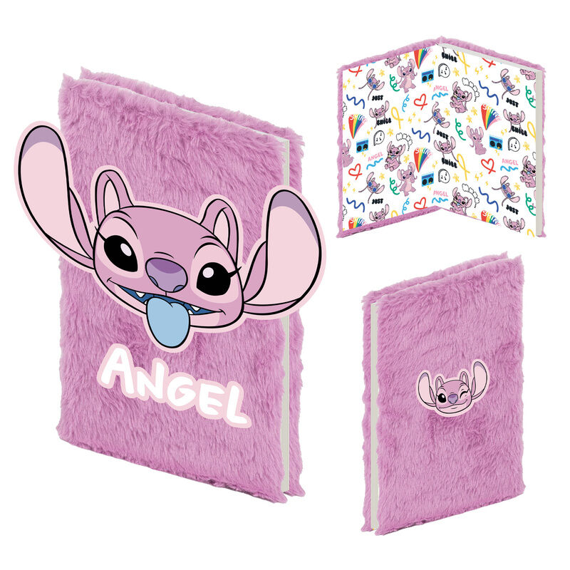 Disney Stitch Angel A5 plush notebook Nerdscape