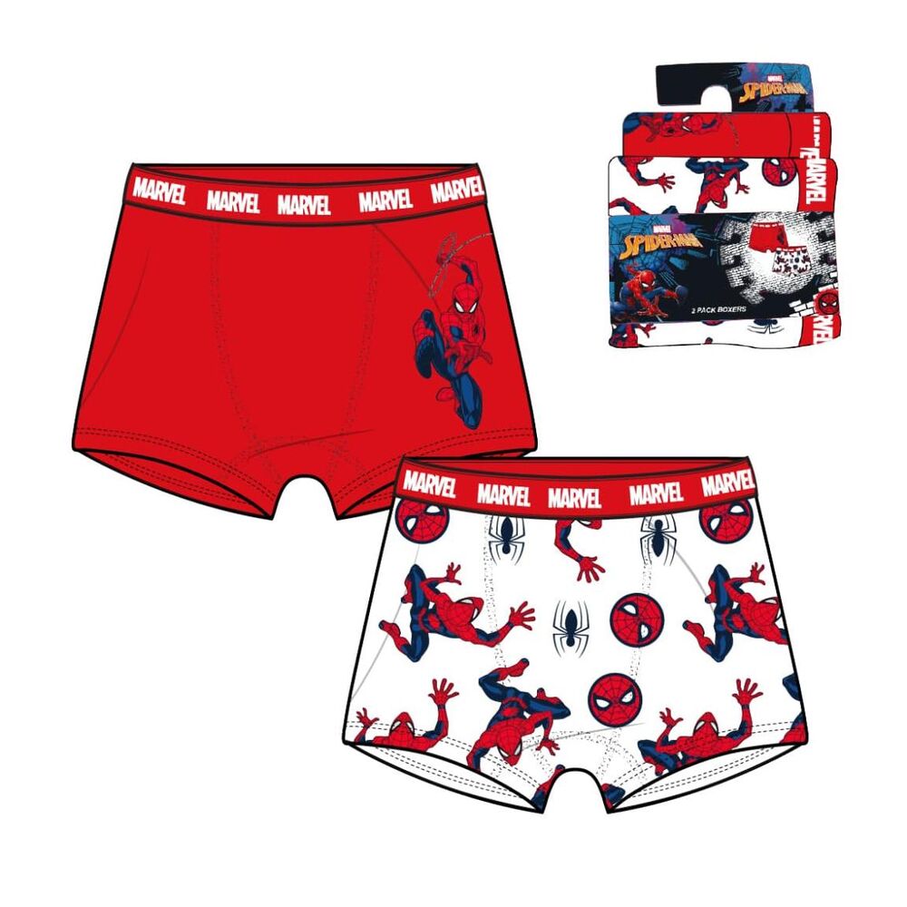 Marvel Spiderman assorted 2 boxer set Nerdscape
