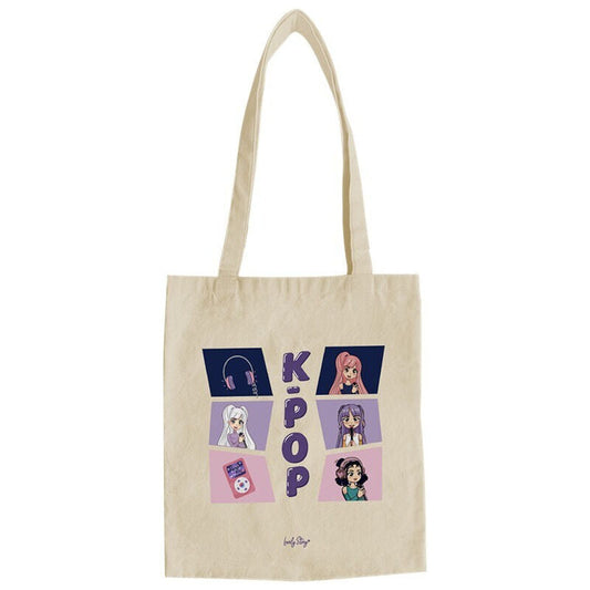 K-Pop Stars - Tote Bag in Cotone 100% Nerdscape