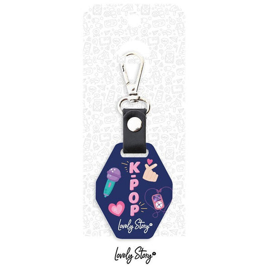 K-Pop Dark Blue keyring Nerdscape