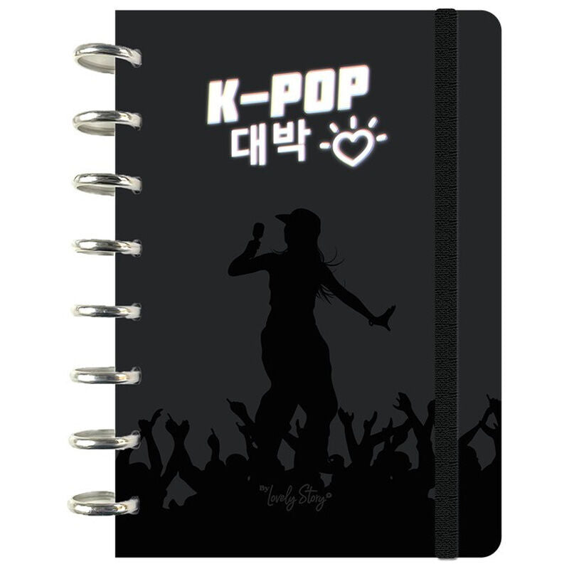 K-Pop Black A5 notebook