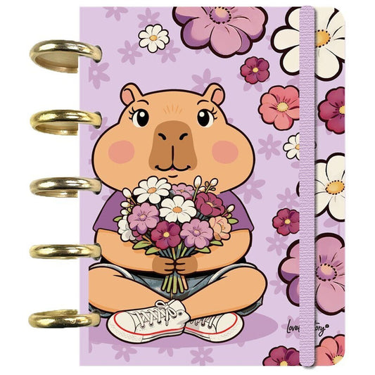 Capybara Flower A6 notebook