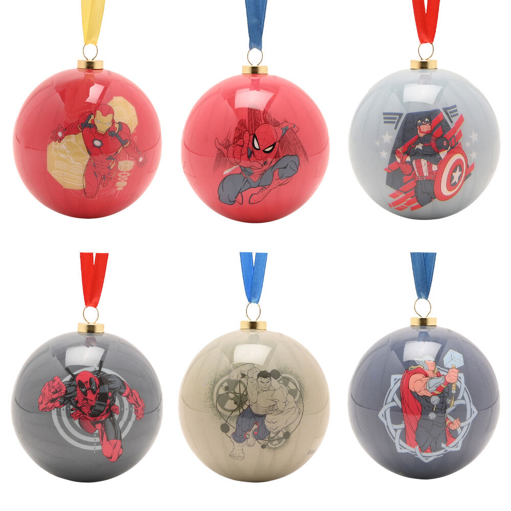 Marvel Avengers set 6 Christmas ball Nerdscape