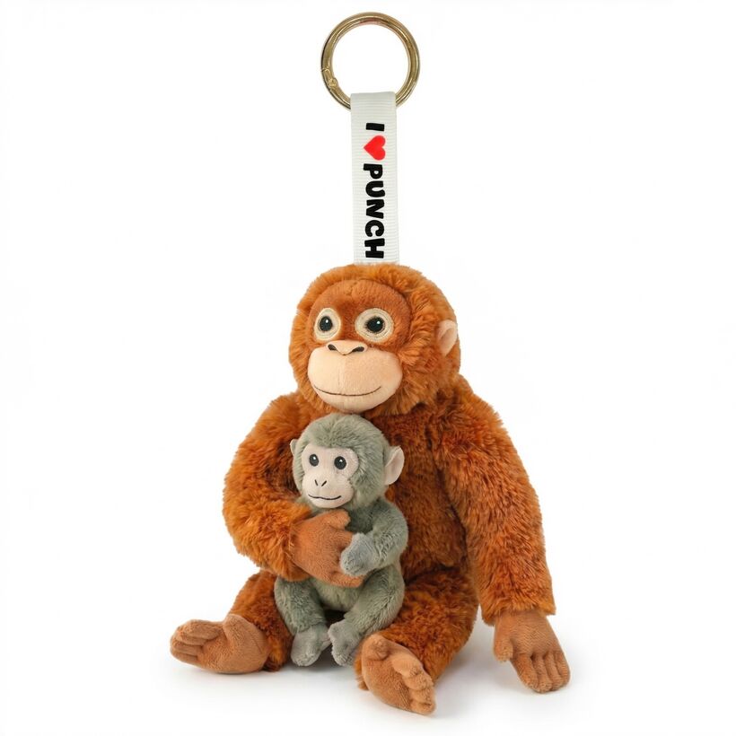 Punch monkey plush keychain 15cm Nerdscape