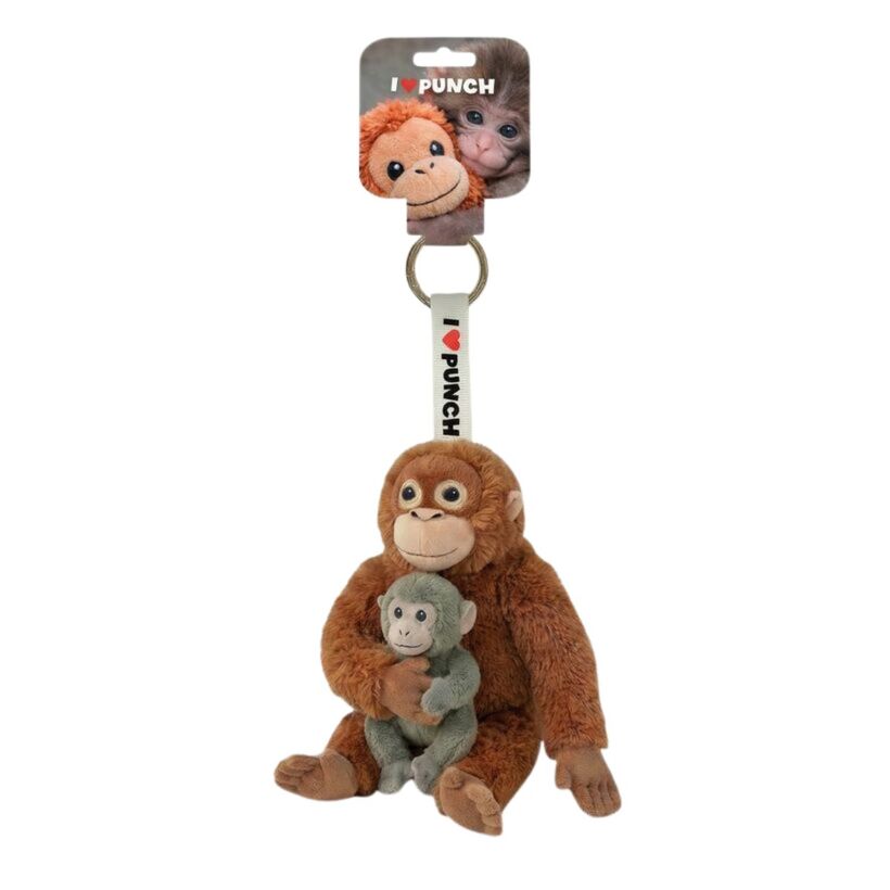 Punch monkey plush keychain 15cm Nerdscape
