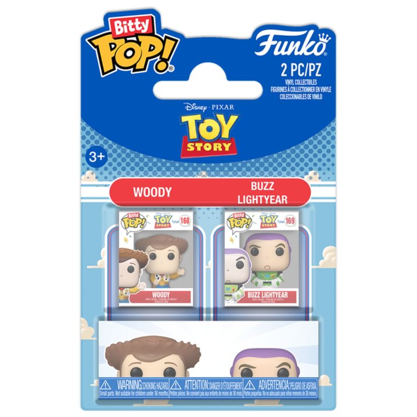 Bitty POP pack 2 figures Disney Pixar Toy Story Woody & Buzz Nerdscape