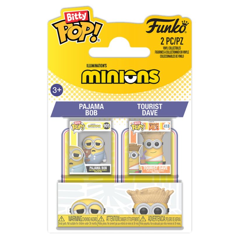 Bitty POP pack 2 figures Minions Bob & Dave Nerdscape