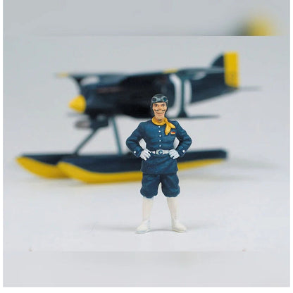 Porco Rosso Curtiss R3C-0 Seaplane model kit + Donald Curtis figure Nerdscape
