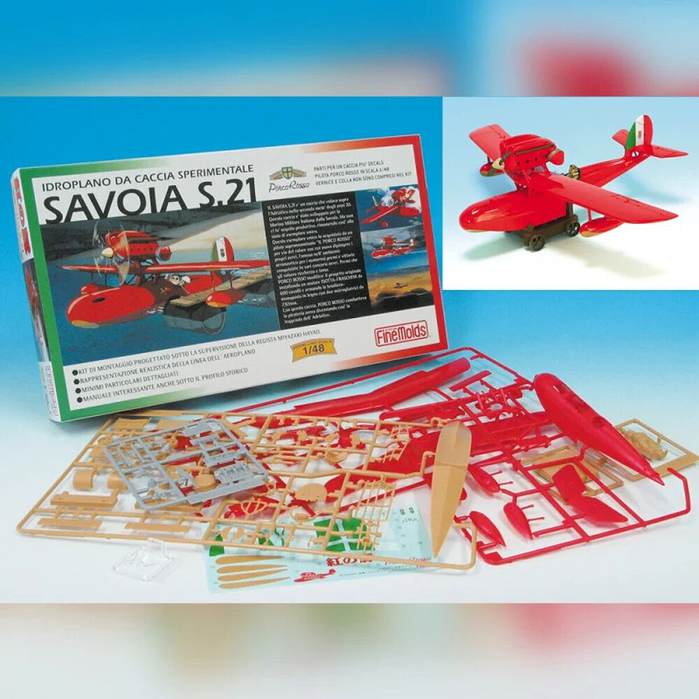 Porco Rosso Savoia S.21 Seaplane model kit + Porco Rosso figure Nerdscape
