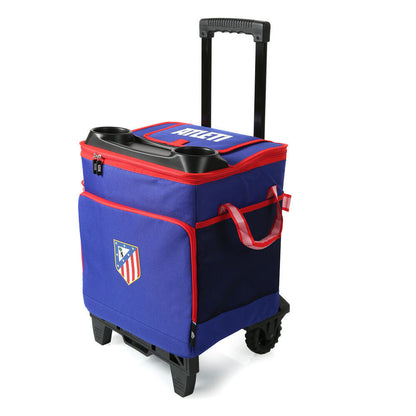 Atletico de Madrid refrigerator cart and wheels Nerdscape