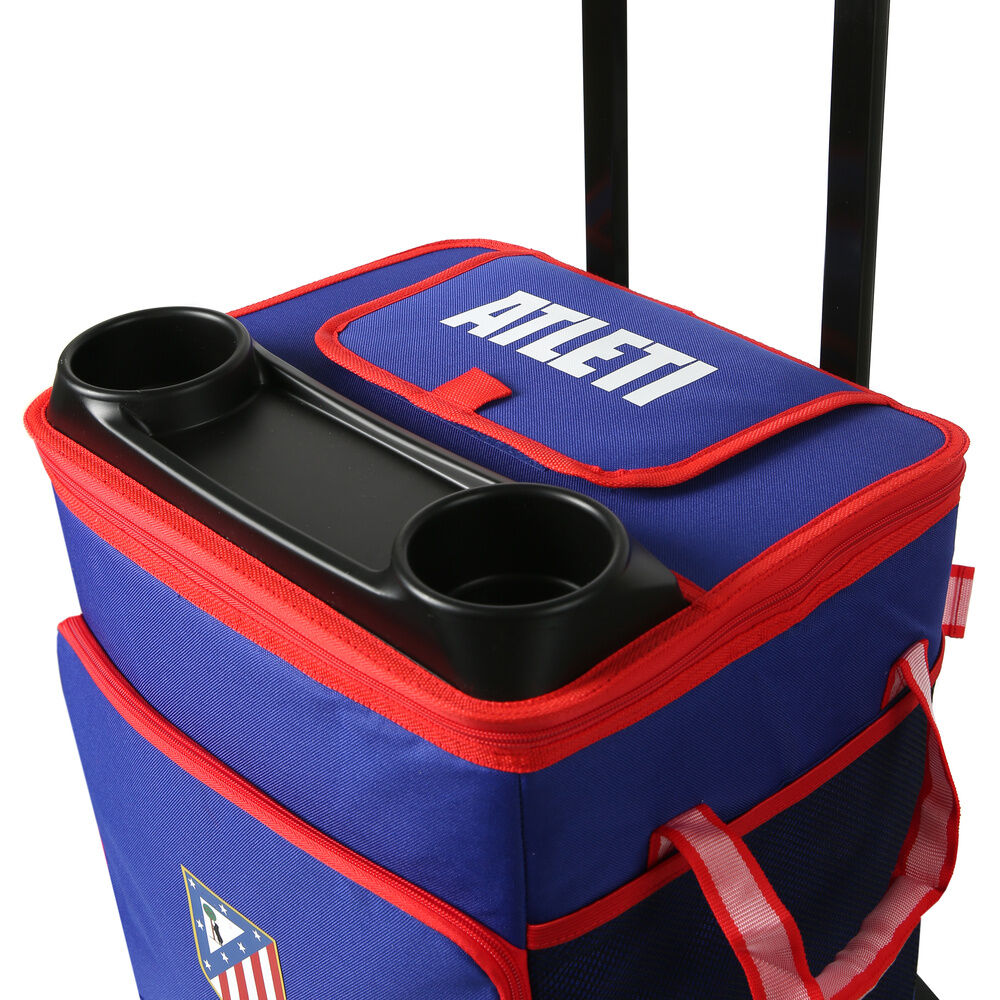 Atletico de Madrid refrigerator cart and wheels Nerdscape