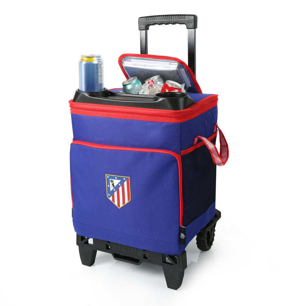 Atletico de Madrid refrigerator cart and wheels Nerdscape
