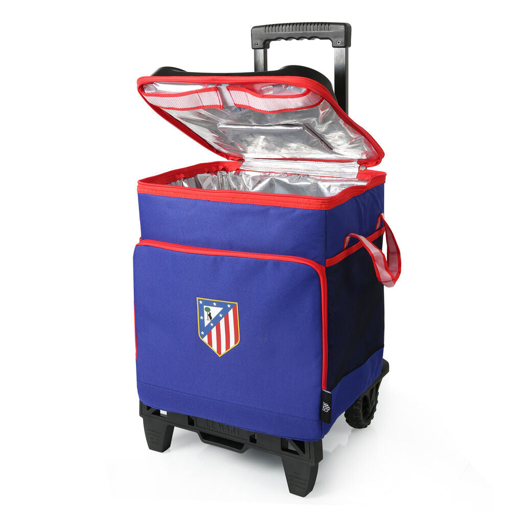 Atletico de Madrid refrigerator cart and wheels Nerdscape