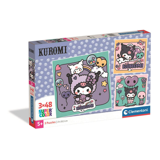 Hello Kitty Kuromi puzzle 3x48pcs