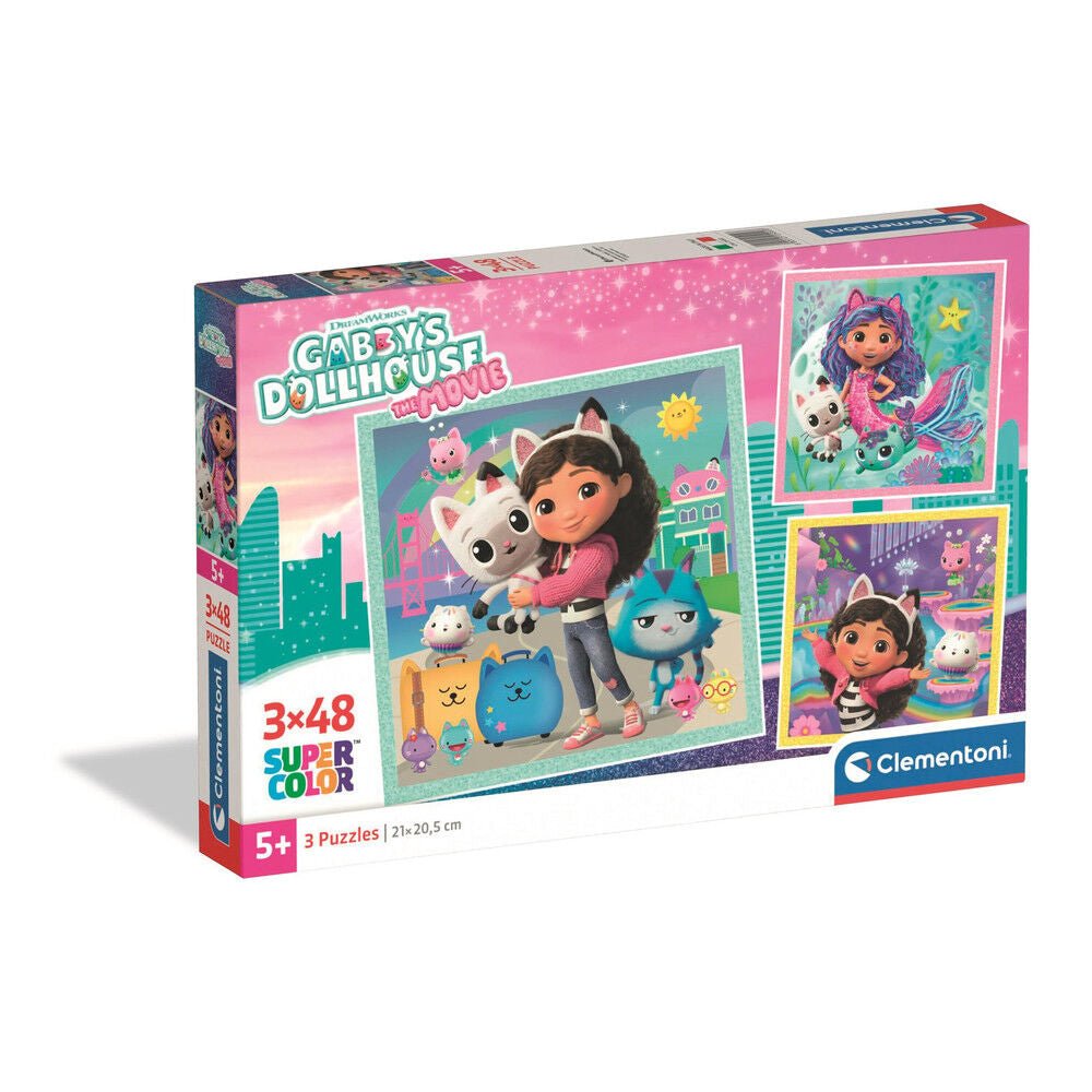 Gabbys Dollhouse puzzle 3x48pcs