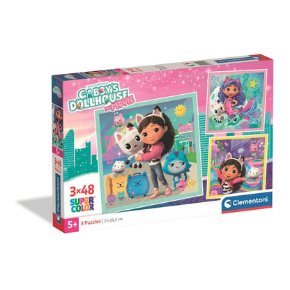 Gabbys Dollhouse puzzle 3x48pcs