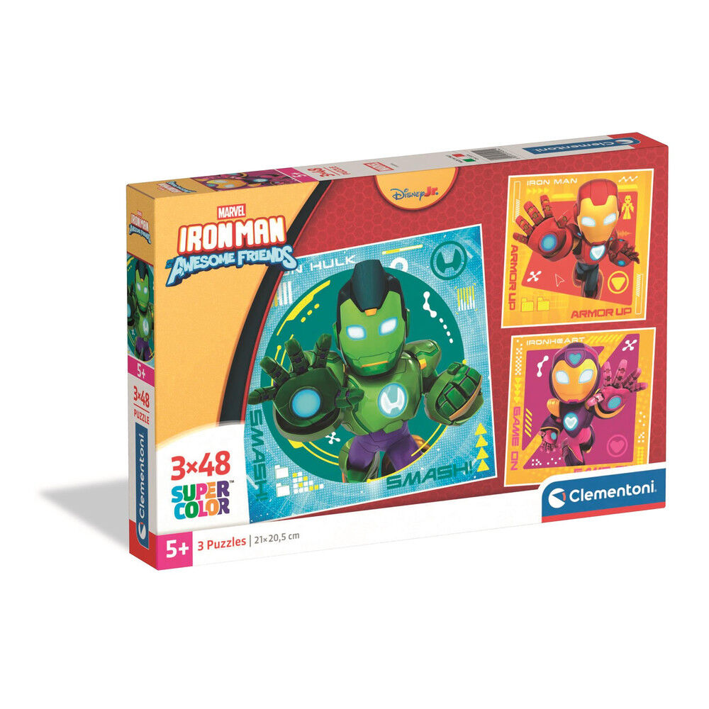 Marvel Iron Man And His Awesome Square puzzle 3x48pcs Nerdscape