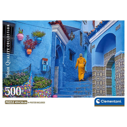 Blue Street Of Chefchaouen puzzle 500pcs Nerdscape