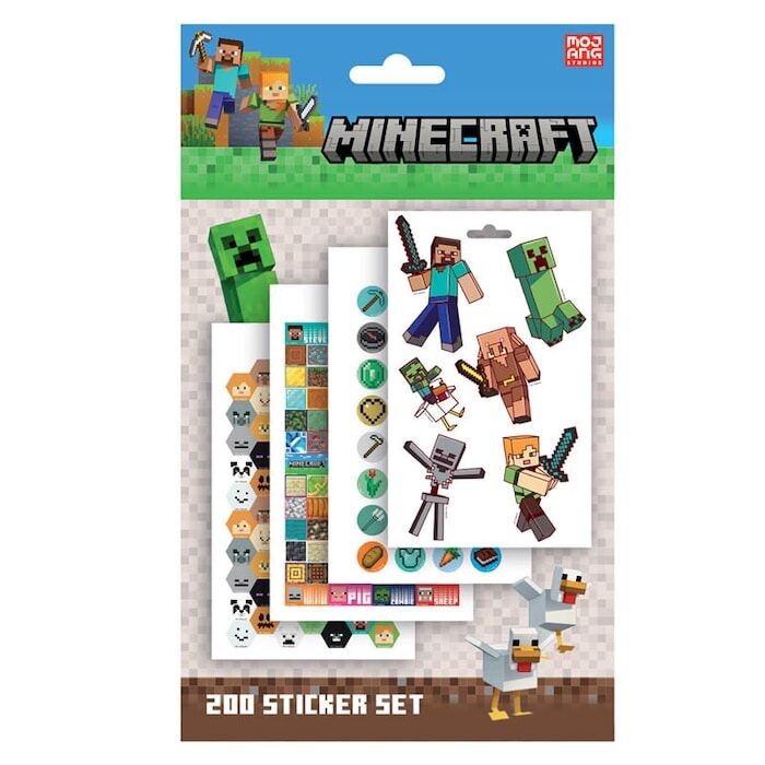 Minecaft set 200 stickers