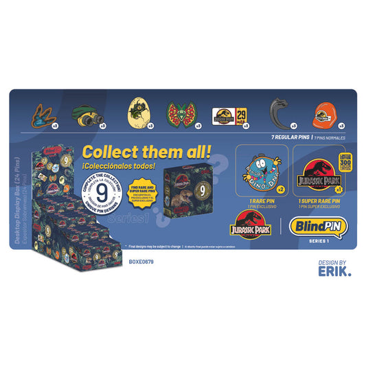 Jurassic Park  pin mystery collectible BlindPIN Nerdscape