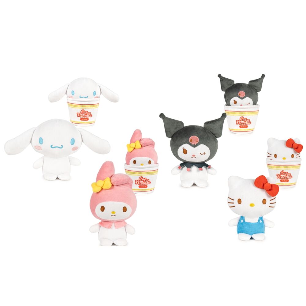 Hello Kitty & Friends Cup Noodles assorted plush toy 16cm Nerdscape