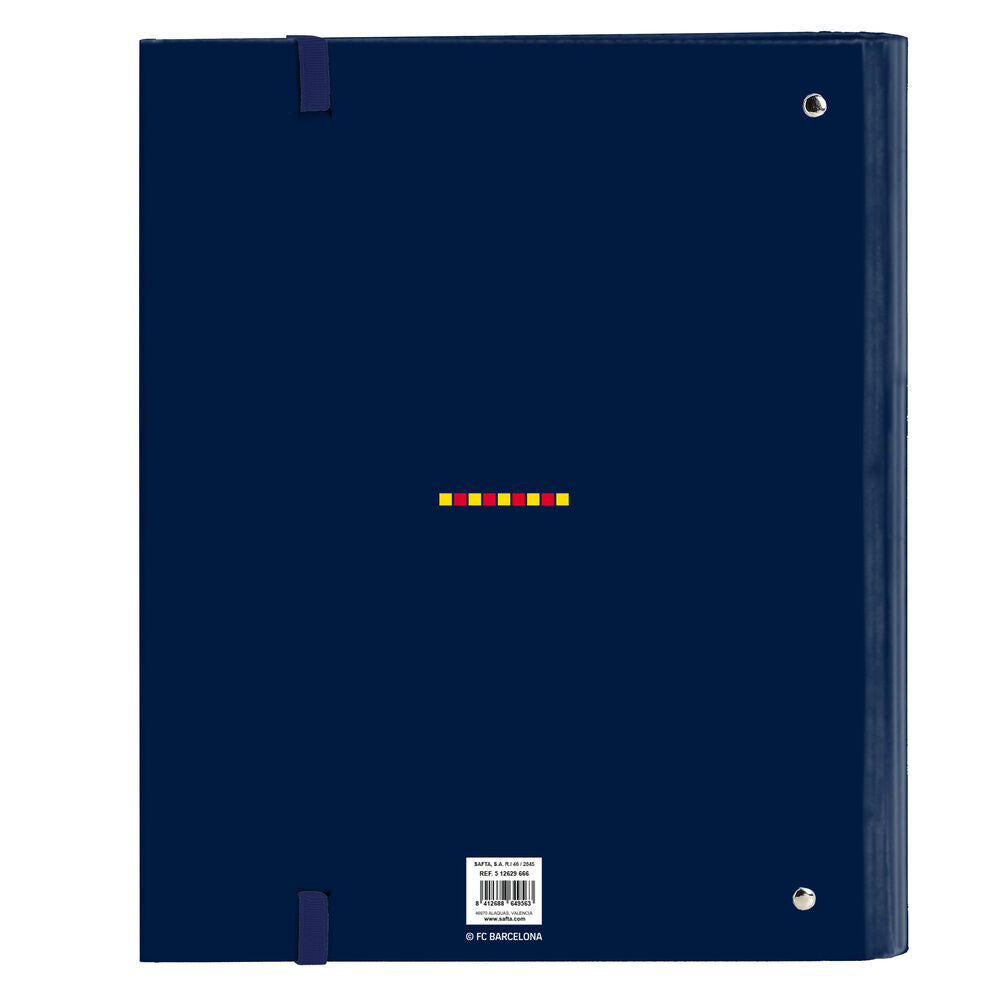 F.C. Barcelona 26/27 A4 cardboard 4 rings binder with sheets