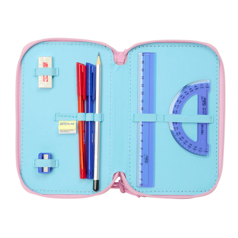 Disney Stitch Waves triple pencil case 37pcs
