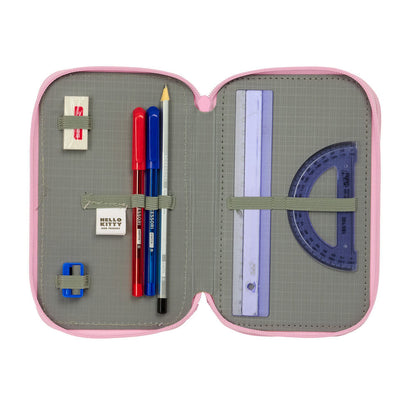 Hello Kitty & Friends triple pencil case 37pcs Nerdscape