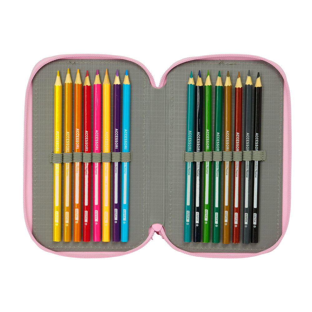 Hello Kitty & Friends triple pencil case 37pcs Nerdscape