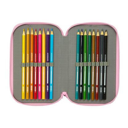 Hello Kitty & Friends triple pencil case 37pcs Nerdscape