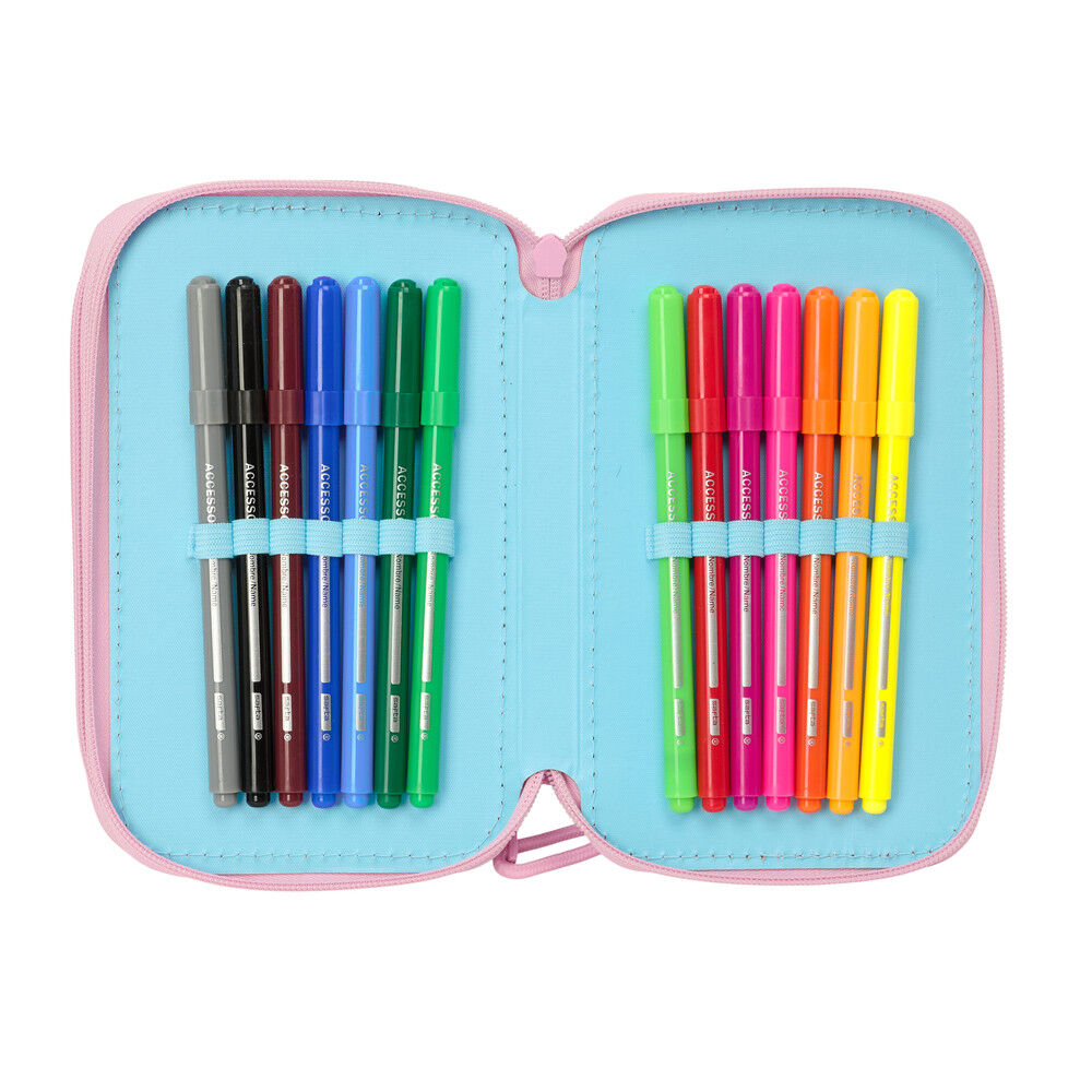Disney Stitch Waves triple pencil case 37pcs