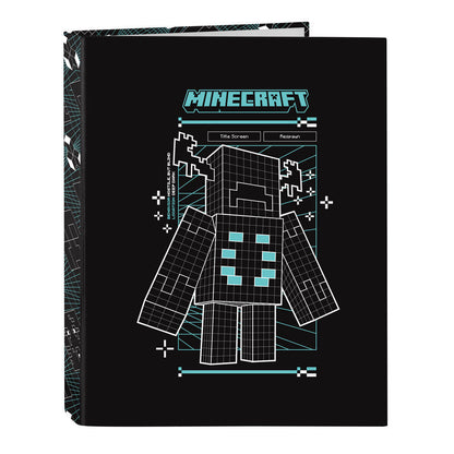 Minecraft Screen A4 cardboard 4 rings binder Nerdscape